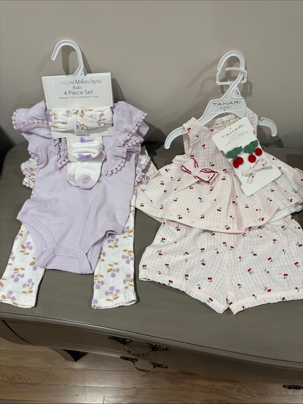 TAHARI & CATHERINE MALANDRINO BABY OUTFITS